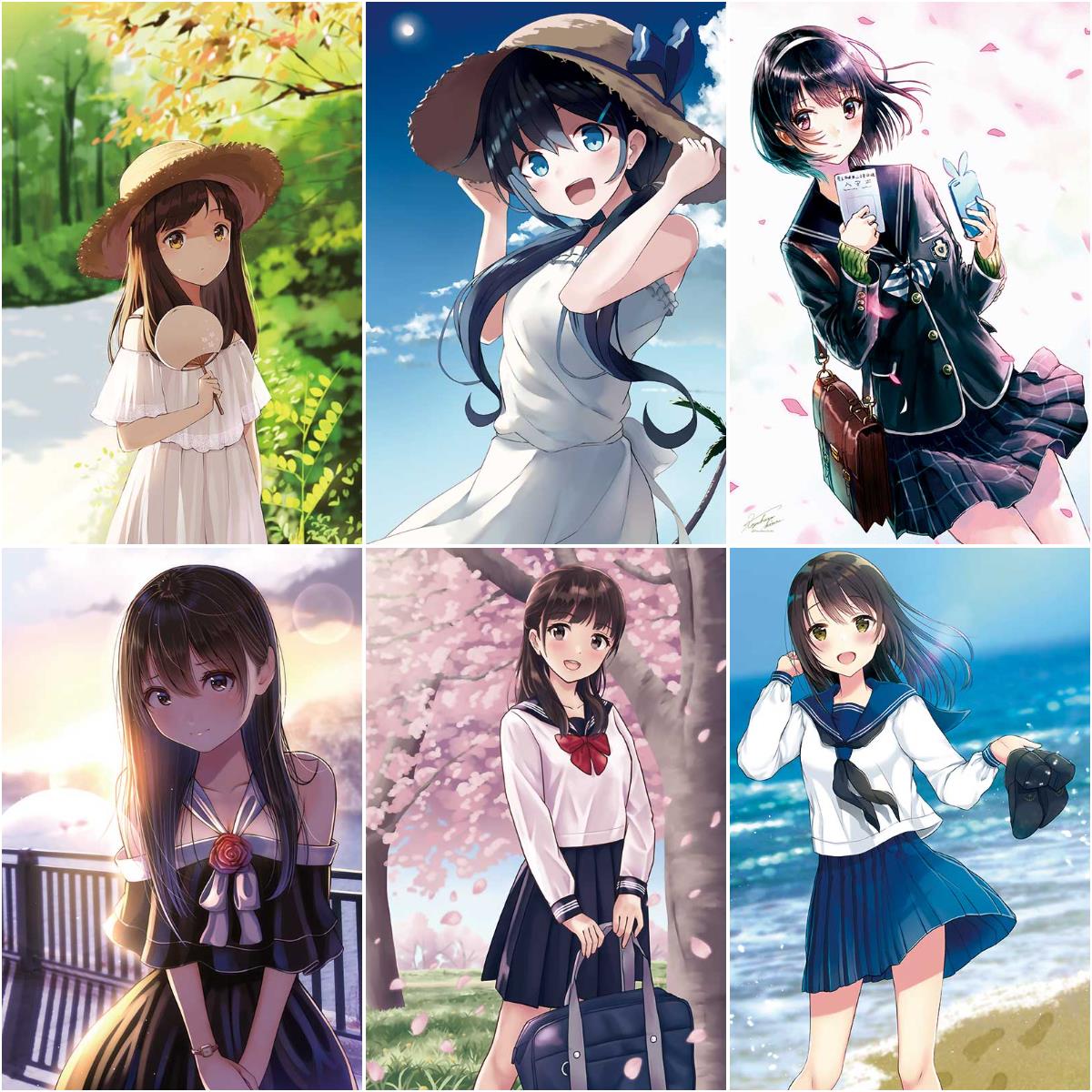 壁画动漫二次元贴纸墙性感萝莉定制海报宿舍超萌可爱装饰校园女生