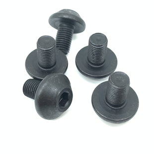 12.9级伞型蘑菇头螺丝 铣刀盘圆头内六角螺钉M6/8*1 铣床螺栓配件