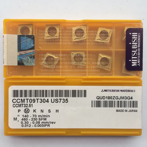 日本三菱数控刀片CCMT09T304/CCMT09T308 US735不锈钢专用