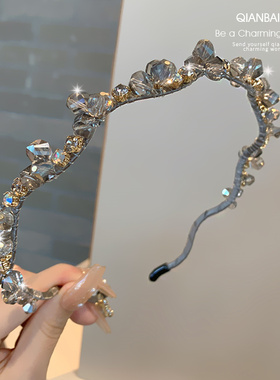 发箍女重工水晶网红头箍2023年