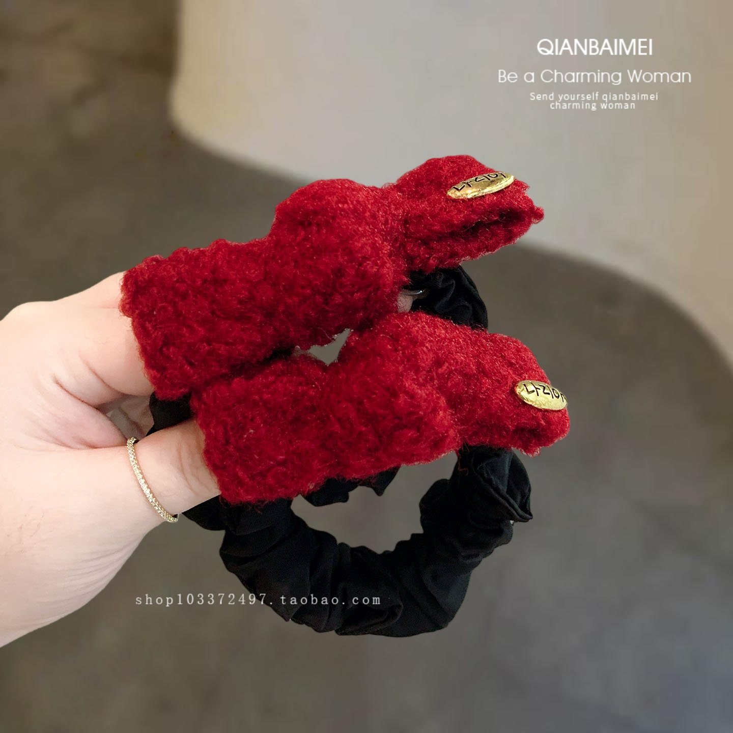 气质过年头饰红色毛绒蝴蝶结发绳高弹力肠圈新年氛围感扎马尾头绳,饰品/流行首饰/时尚饰品新,发饰,淘宝优惠券,粉丝福利购,淘宝优惠卷