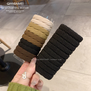皮筋女盒装发圈高弹力耐用无接缝头绳高端简约扎头发皮圈皮套头饰