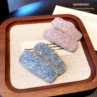 韩版甜美水晶小号刘海夹掰掰夹高级感简约发卡碎发夹女款轻奢发饰