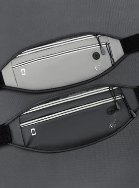 新款户外运动腰包多功能男女防水PU皮手机腰包健身跑步腰包批发