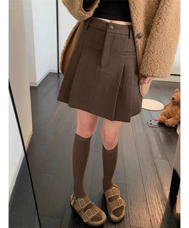 富尔大码定制女装微胖mm加厚毛呢百褶半身裙秋冬高腰显瘦休闲短裙,女装/女士精品,大码半身裙,淘宝优惠券,粉丝福利购,淘宝优惠卷