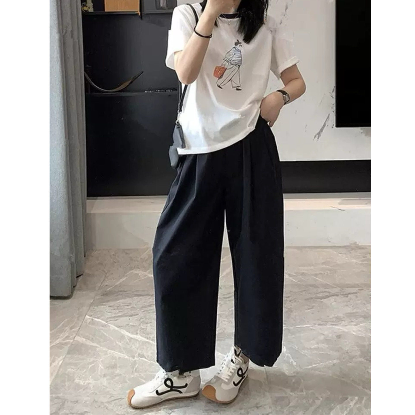 富尔大码定制女装肥妹妹mm工装阔腿运动秋高腰宽松显瘦遮挎九分裤,女装/女士精品,大码裤装,淘宝优惠券,粉丝福利购,淘宝优惠卷