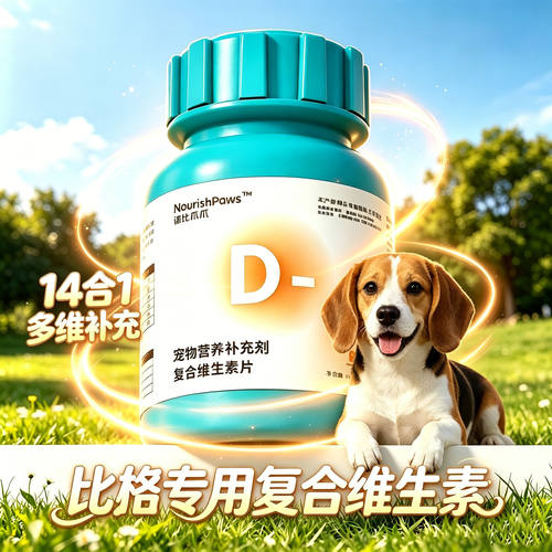 比格专用狗狗复合维生素b族片b1b12营养补充剂宠物小狗幼犬营养