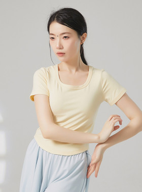 现代舞服新款纯欲风短款T恤