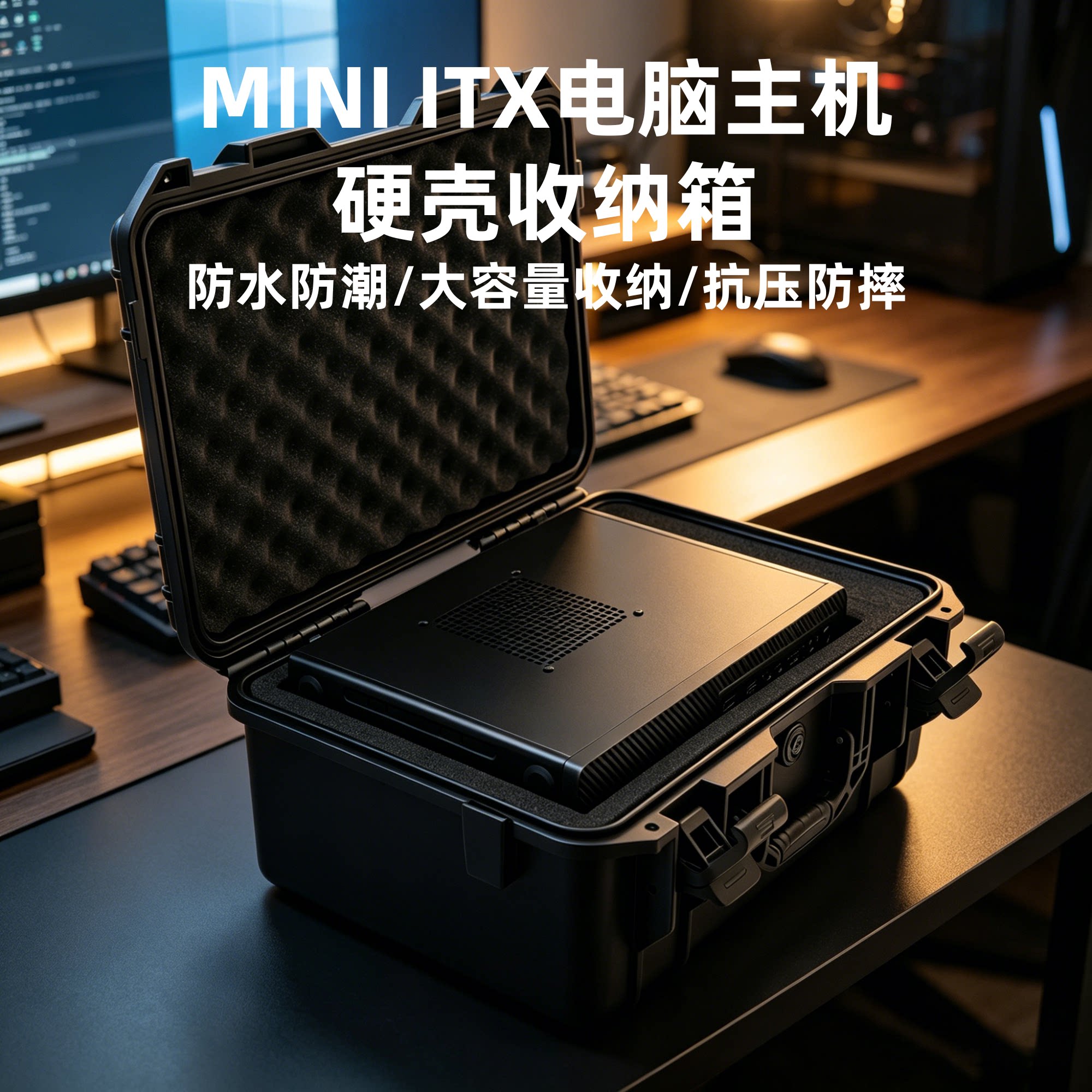 miniitx电脑主机箱硬壳收纳保护