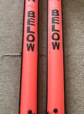 BubbleScuba 1.5米橘色尼龙潜水水面安全浮标像不銹鋼吹咀