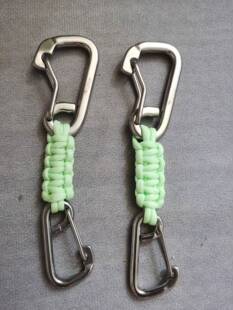 316不锈钢潜水蛙鞋扣简易扣手工编织挂扣防丢绳手绳D环单头快挂