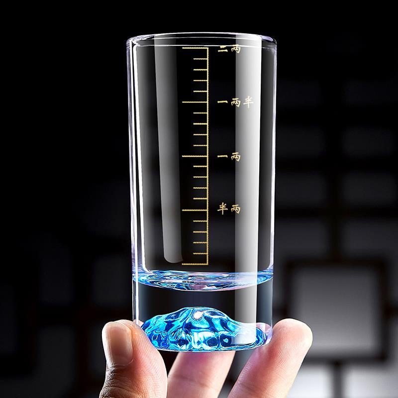 冰蓝山白酒杯家用套装创意水晶玻玻璃杯