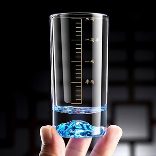 冰蓝山白酒杯家用套装创意水晶玻璃分酒器壶刻度轻奢高档酒具