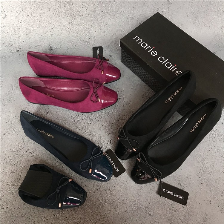 一手货源！外贸法国单平底鞋女秋百搭舒适方头单鞋软底浅口蛋卷鞋