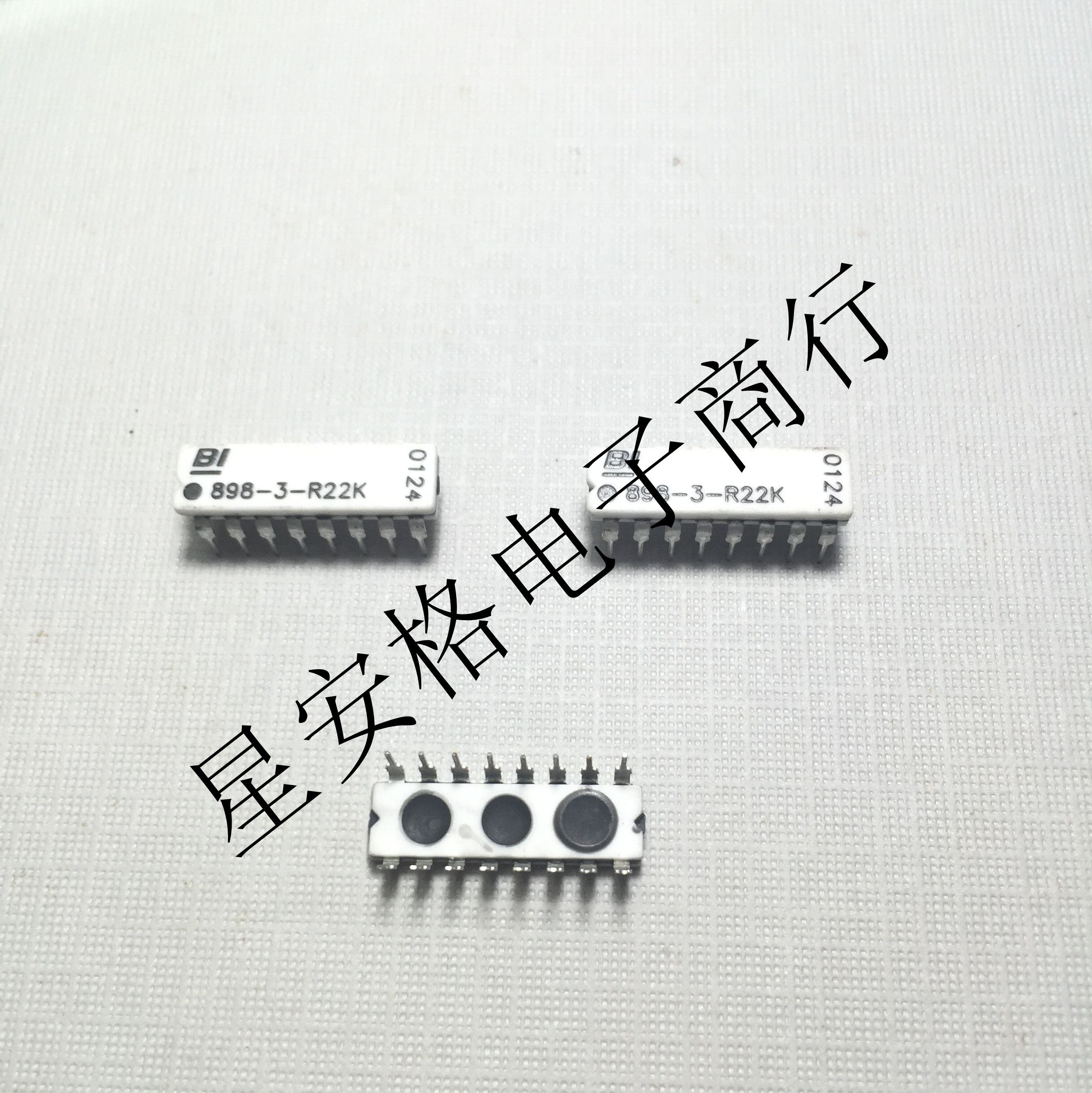 美国bi直插 网络排阻 898-3-r22k(f) 封装dip16 网络电阻器 进口