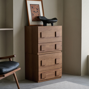 中古风电视柜侘寂风组合柜客厅家用多功能储物柜落地柜卡门柜斗柜