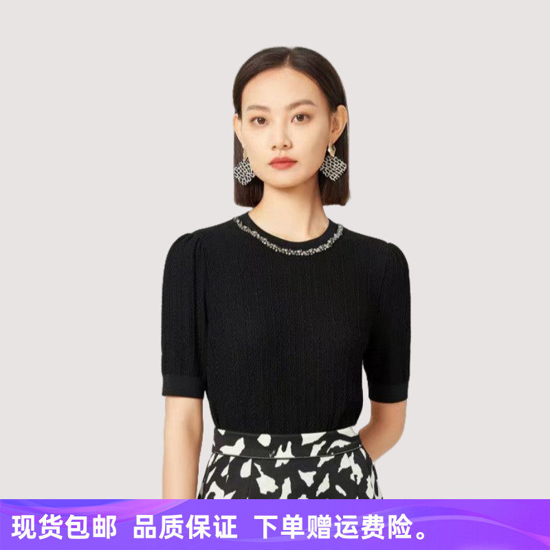 女装2026夏季新品商场同款气质简约时尚百搭圆领针织衫套头上衣