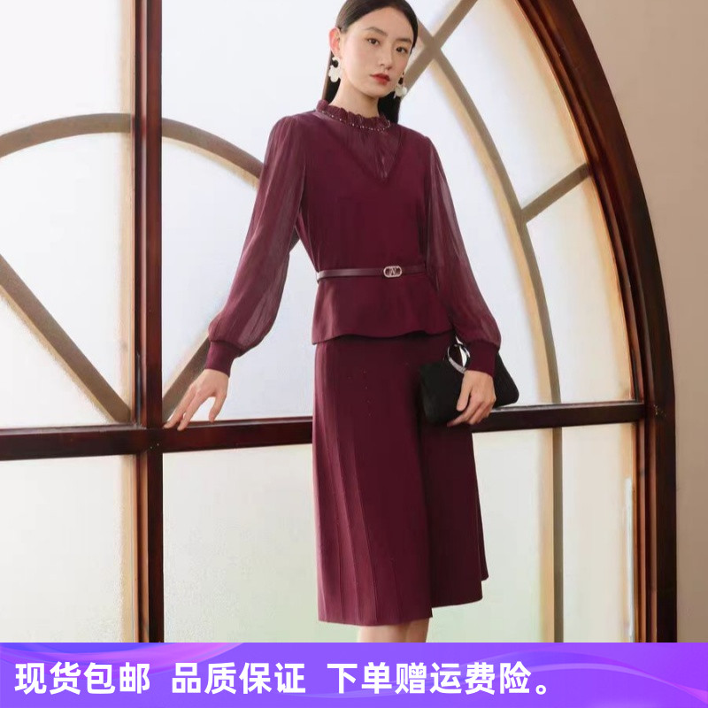 娜家商场同款25年秋季新品时尚气质收腰显瘦针织衫上衣 NZ05186A8