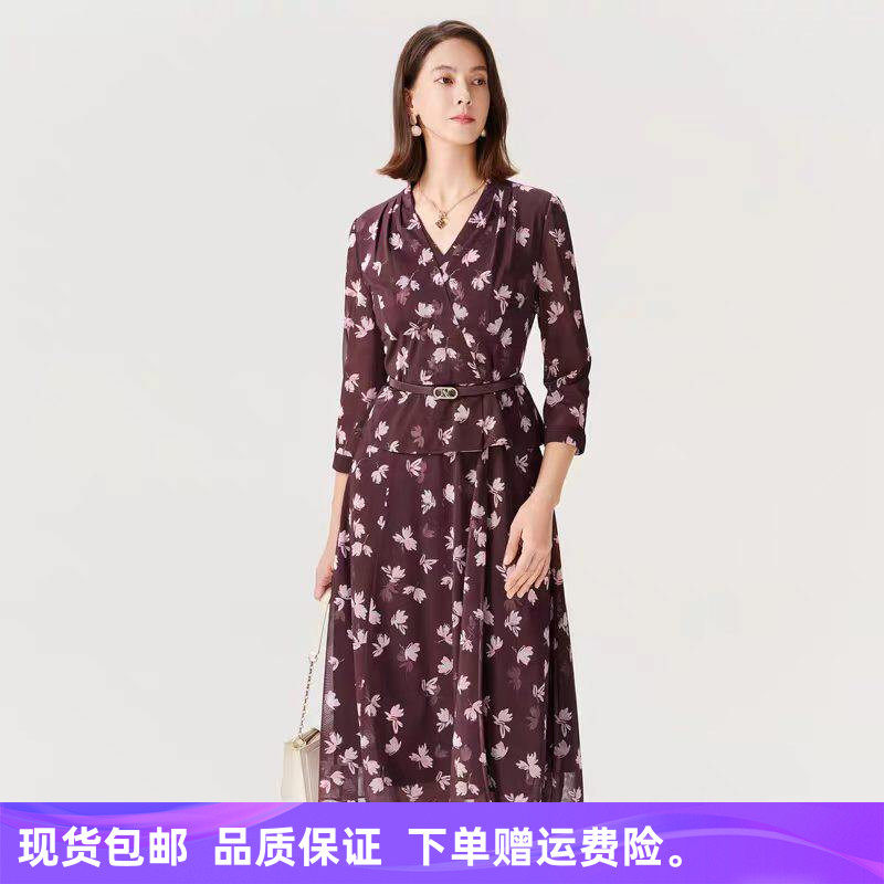 娜家商场同款2026年春夏新款简约显瘦气质假两件连衣裙NF10963R5