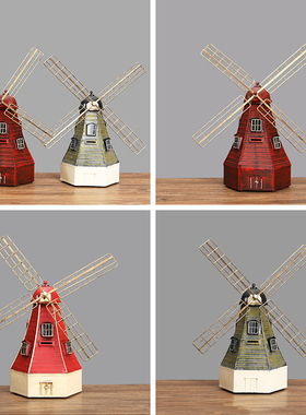 荷兰风车储钱罐拍摄道具工艺品