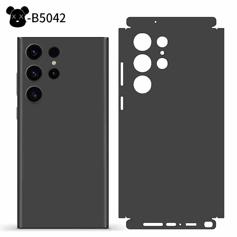 适用于三星S25Ultra纯色彩色S24透明手机包边背膜s23/s23+/s23ultra磨砂后盖贴纸s21+保护贴膜来图定制个性膜
