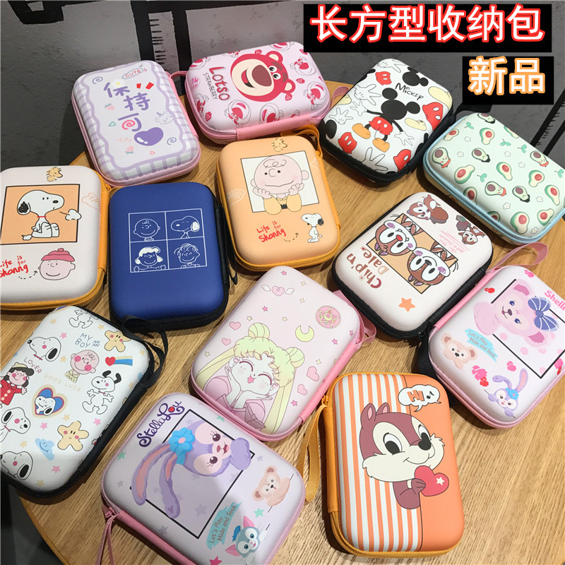 适用于漫步者W200BT无线蓝牙耳机双耳挂脖式史努比卡通收纳防摔包