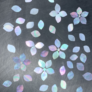 花瓣螺钿片白蝶贝片绒花缠花螺钿大漆漆器漆画漆艺镶嵌材料首饰