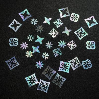 方格纹螺钿片传统纹样大漆螺钿贝片漆器漆画漆艺镶嵌材料首饰DIY