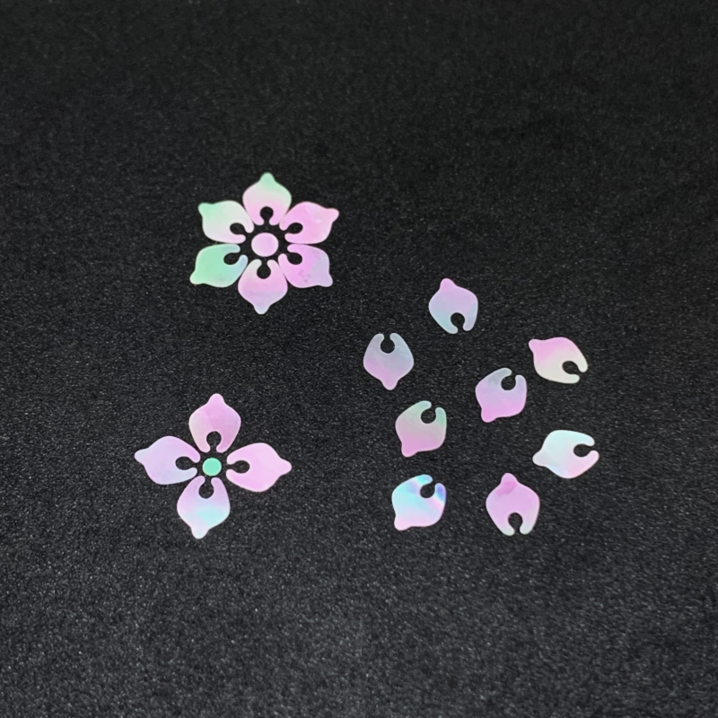 宝相花瓣螺钿片夜光贝白蝶贝大漆螺钿漆器漆画镶嵌材料首饰美甲
