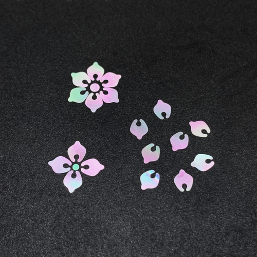 宝相花瓣螺钿片夜光贝白蝶贝大漆螺钿漆器漆画镶嵌材料首饰美甲