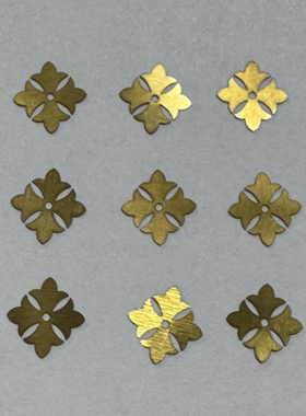 黄铜片 仿金 平脱 大漆漆器铜片镶嵌材料 非遗漆艺漆画材料 螺钿