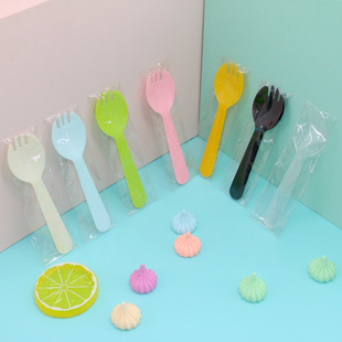 塑料叉 蛋糕叉子 独立叉子 水果叉 蛋糕餐具一次性叉子散装