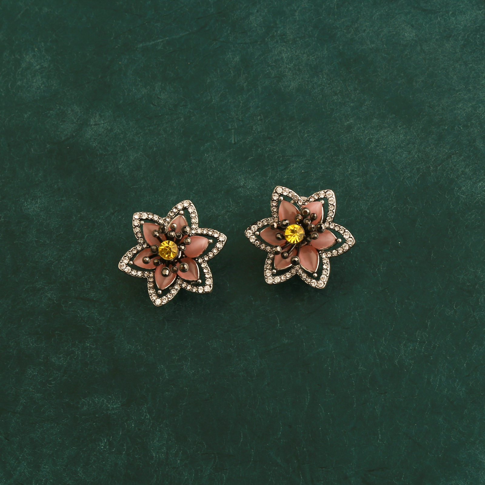 新款个性小众新中式宫廷风文艺复古花卉耳钉设计感小众时尚百搭耳,饰品/流行首饰/时尚饰品新,耳钉,淘宝优惠券,粉丝福利购,淘宝优惠卷