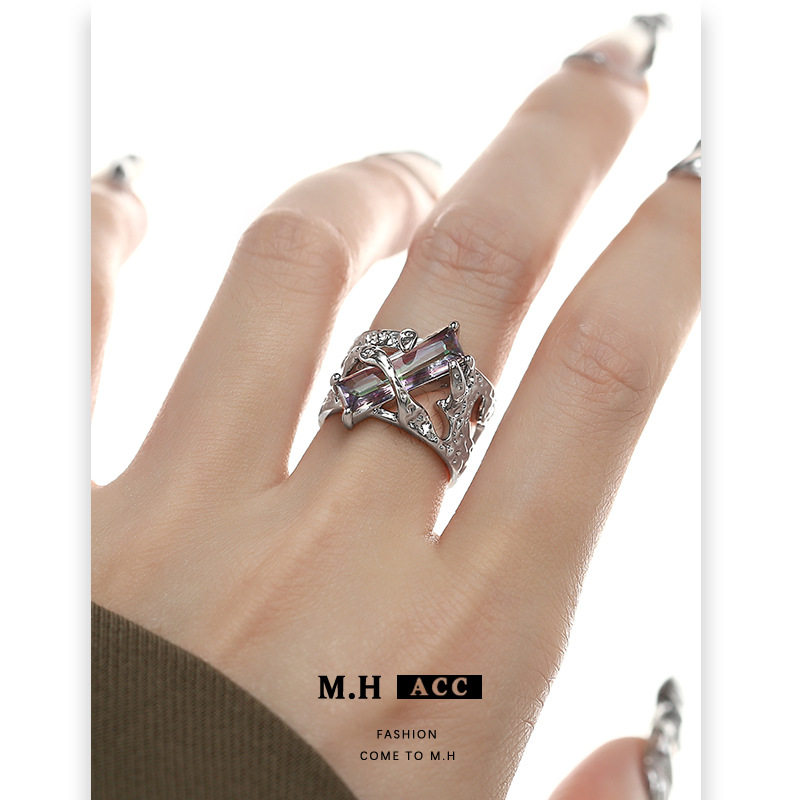 新款个性小众原创锆石开口情侣戒指网红ins风潮酷小众设计高级感,饰品/流行首饰/时尚饰品新,戒指/指环,淘宝优惠券,粉丝福利购,淘宝优惠卷