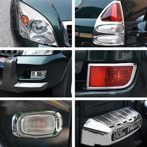 03-09普拉多老霸道亮条框大灯罩