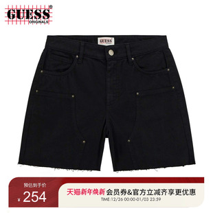 女士辣妹纯黑牛仔短裤 夏季 W5GD1NWGCVA Originals25年新款 GUESS