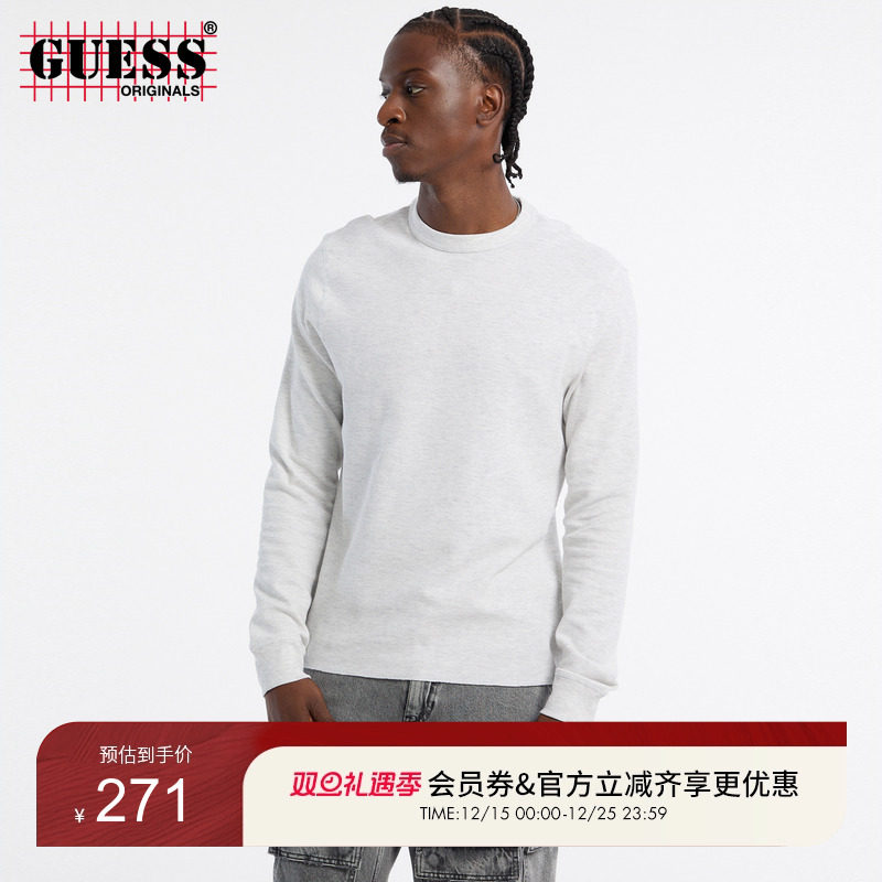 GUESSOriginals 25年新款早秋男士圆领休闲日常T恤-M5YI58KCXB1