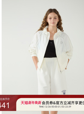 GUESS女士百搭日常简约纯色休闲连帽外套-YP2W9882