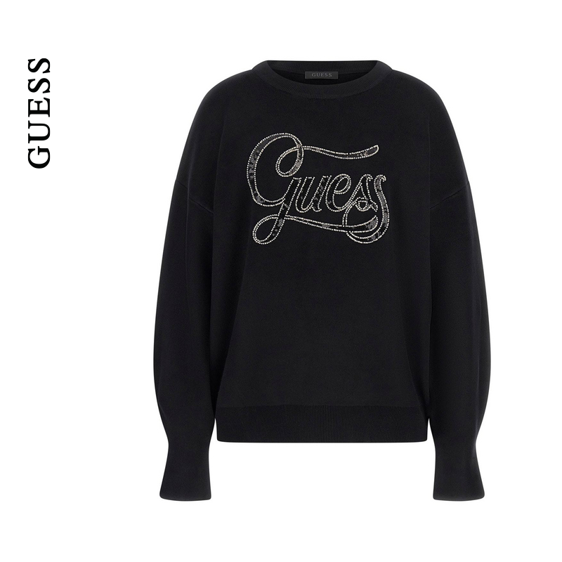 GUESS钉珠logo套头毛衣