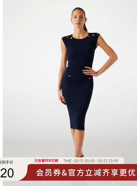 GUESS女士无袖金属装饰气质针织上衣-W5YR12Z0130