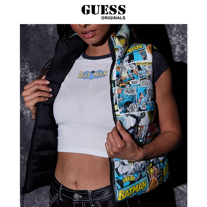女士马甲GUESS极简两面穿