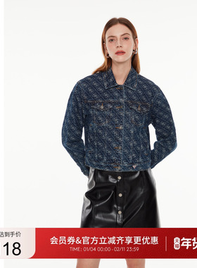 GUESS 女士百搭简约半身纽扣款短裙-W3YD65WF8Q0