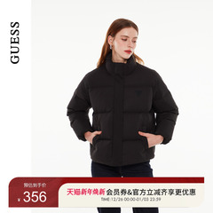 GUESS24年新款冬季女士日常通勤百搭纯色立领羽绒服W4PL4TW55R0