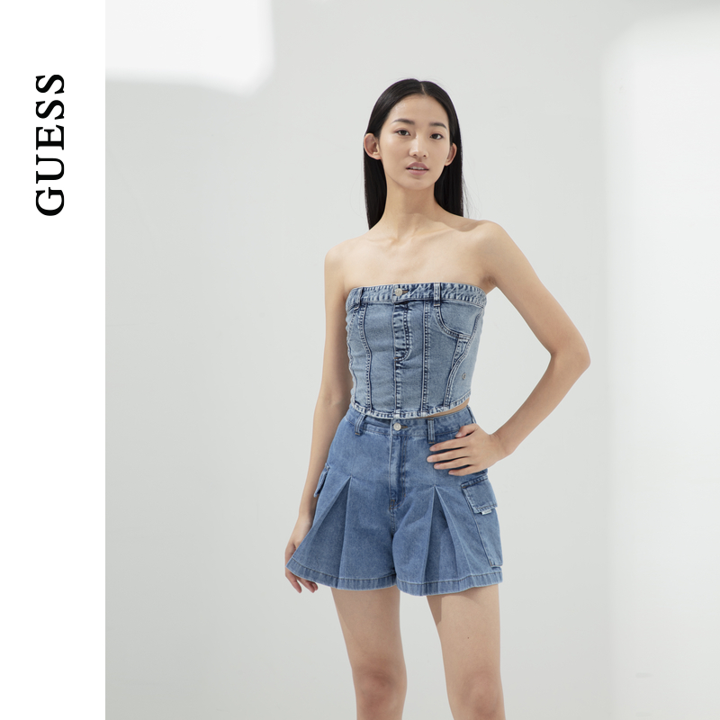 GUESS性感时尚辣妹牛仔抹胸