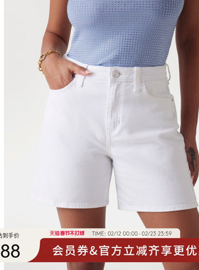 GUESS女士通勤简约百搭直通水洗牛仔裤-W5GD1AD4T50