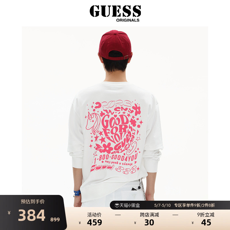 GUESSORIGINALS X IRENEISGOOD男女同款oversize时尚印花卫衣