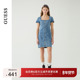 GUESS女士大方领短袖 水洗牛仔连衣裙 W5PK1MD51V0