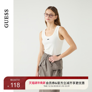 GUESS女士纯色简约百搭打底针织背心 W5PP74K2Q40