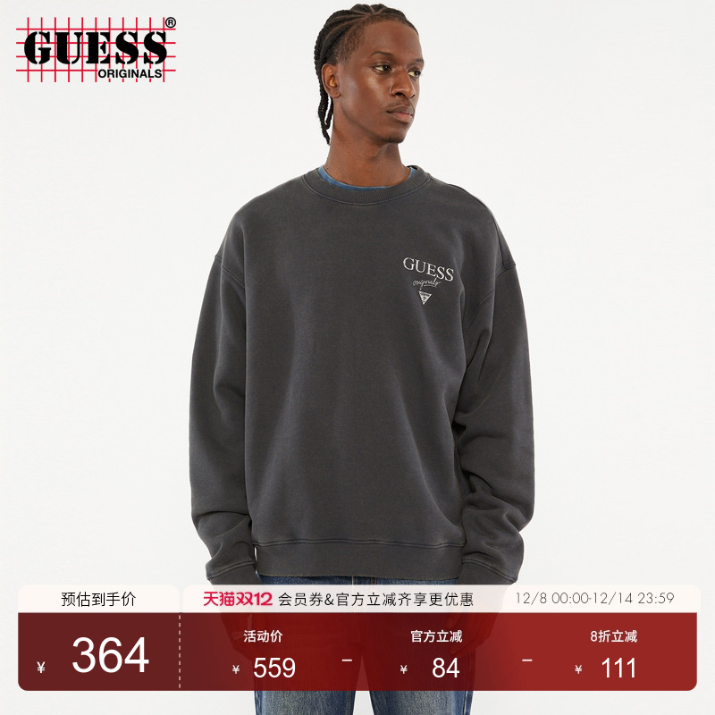 GUESSOriginals百搭经典圆领卫衣