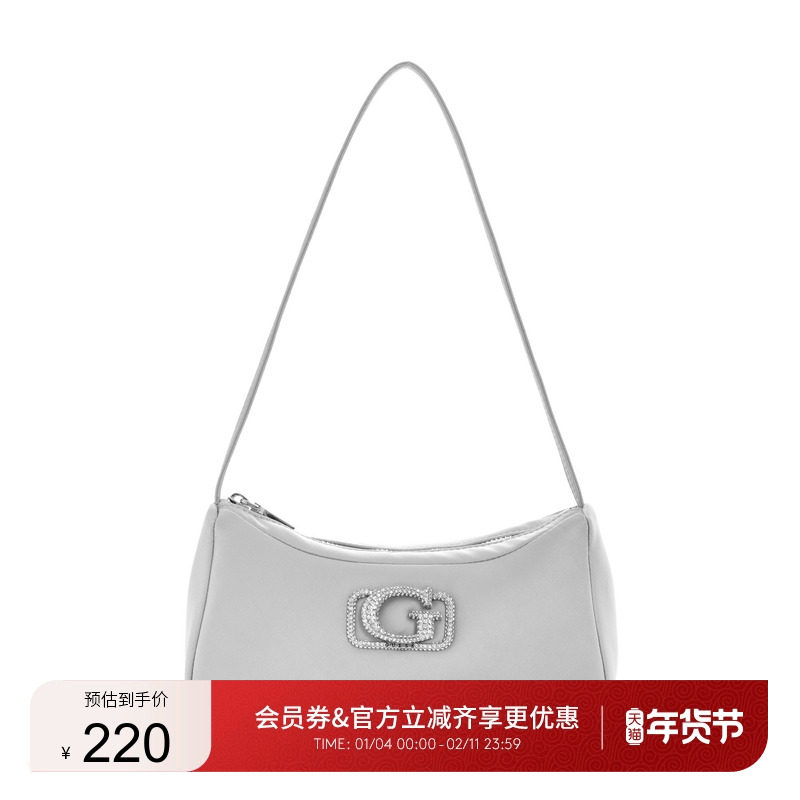 GUESS女士光感复古优雅气质商务通勤腋下包-EY967072